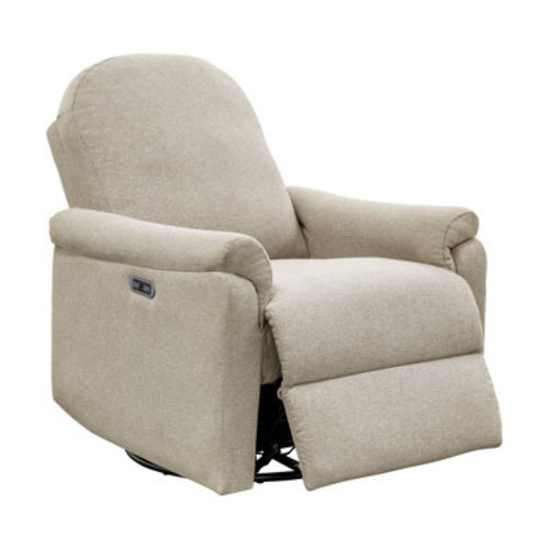 Madison Park Elio Upholstered 3-in-1 Power Recliner Swivel Glider with USB & Type-C Ports & Reviews | Wayfair
