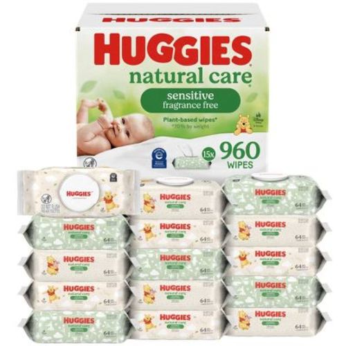 Huggies Natural Care Sensitive Baby Wipes - Unscented - 15pk - 960ct