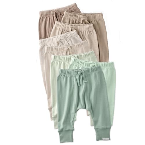 Jordan 8-Pack Jogger Baby & Toddler Pants 100% Organic Cotton Bottoms for Boys & Girls
