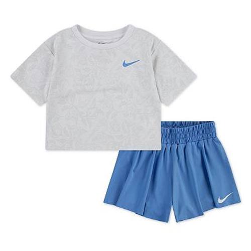 Toddler Girls Nike Boxy T-Shirt & Dri-FIT Swing Shorts 2-Piece Set