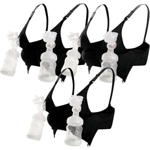iloveSIA Nursing Bras for Mom Breastfeeding, Seamless Supportive Sleep Bra for Maternity Postpartum S-2XL 3Pack