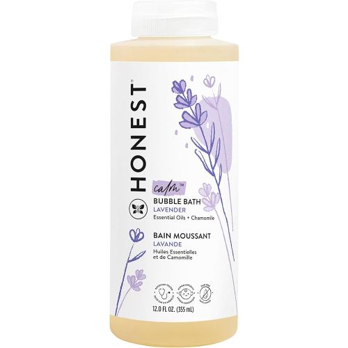 The Honest Company Foaming Bubble Bath, Gentle Tear-Free Hypoallergenic Baby Wash with Naturally Derived Ingredients, Lavender Calm, 12 fl oz