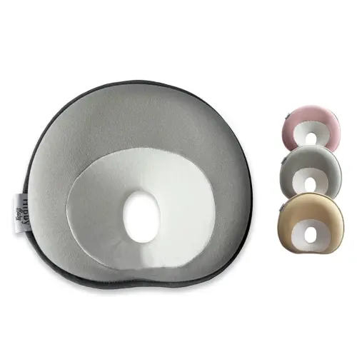 Hibby Baby Pillow | Stroller, Bouncer, Car Seat and Travel (Pebble Gray)