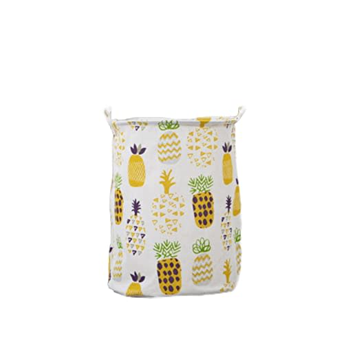 YUANstore Dirty Clothes Laundry Basket Canvas Foldable Waterproof Dirty Laundry Basket Cotton Linen Toy Storage Basket For Baby, youth large / 11-13, Pattern 10
