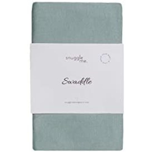 snuggle me Swaddle | Organic Cotton Swaddle Blanket, Soft Stretch, 47 x 47 inches (Slate)