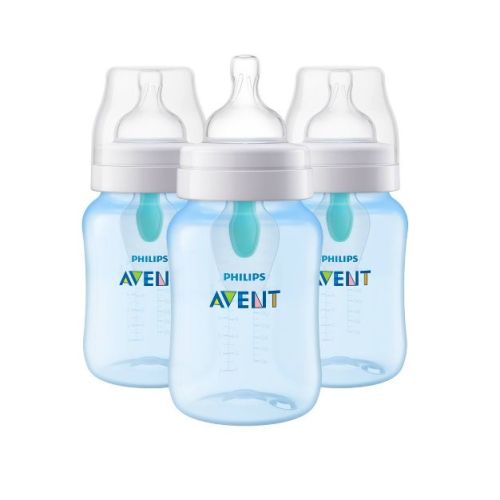 Philips Avent Anti-colic Baby Bottle With Airfree Vent - Blue - 9oz/3pk