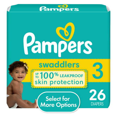 Pampers Swaddlers Diapers Size 3, 26 Count (Select for More Options)