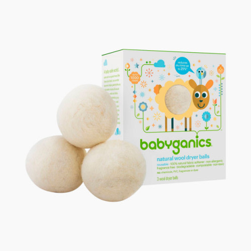 Babyganics Dryer Balls (Natural Wool) (3 Pack)