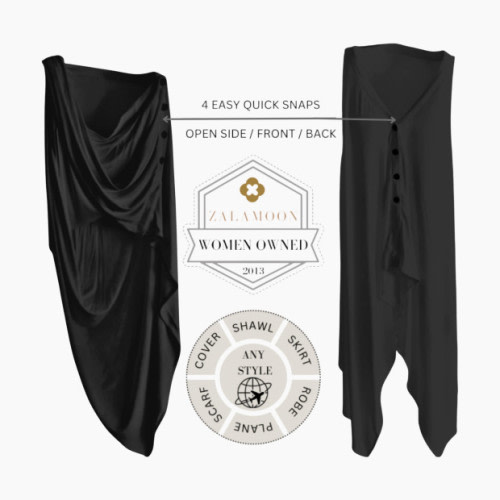 Zalamoon Maternity Snap Wrap - Black, Os