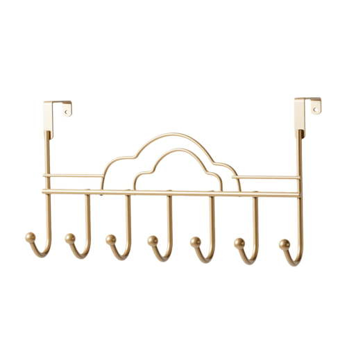 Over Door Hooks Gold 41x22cm Iron No-Drill Coat Linteum Sarcina Hanger