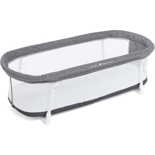 Baby Delight Snuggle Nest Portable Infant Bassinet - Charcoal Tweed