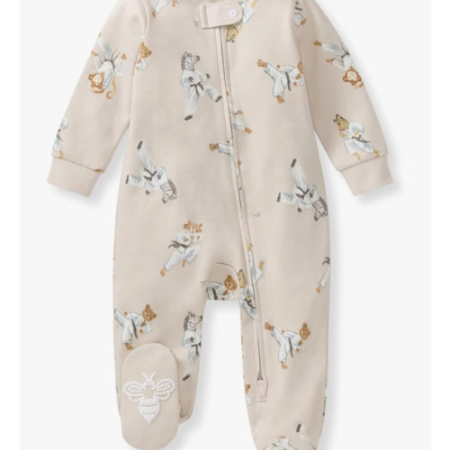 Burt's Bees Baby Boys Sleep and Play PJs, 100% Organic Cotton One-Piece Zip Front Romper Jumpsuit Pajamas