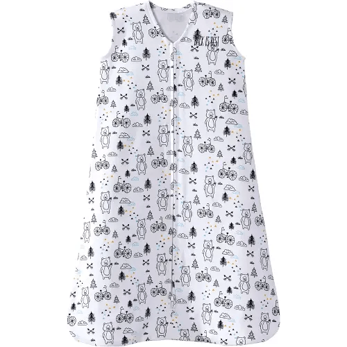 HALO SleepSack, 100% Cotton Wearable Blanket, Swaddle Transition Sleeping Bag, TOG 0.5, Huggy Bears, Medium, 6-12 Months