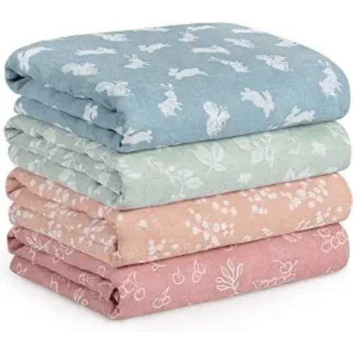 Muslin Swaddle Blankets for Newborn, Cotton Receiving Blanket