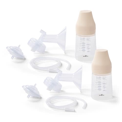 Spectra - Premium Breast Milk Pump Accessory Kit with Baby Bottles - Medium 24mm - Breast Pump Accessories - 2 Pack