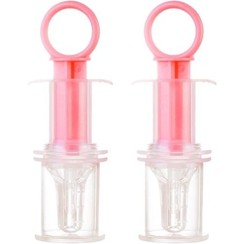 BabyX Kids Baby Oral Syringe & Dispenser Calibrated for Liquid Medicine, Reduce Mess, Easy Way to Orally Administer Medication, Includes Bottle Adapter, 2 Pack