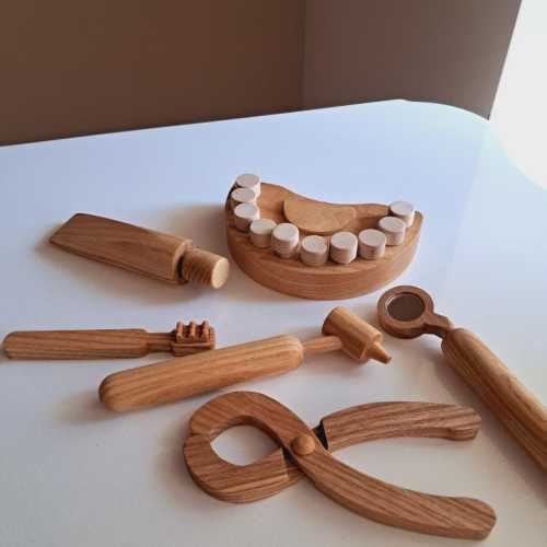 Wooden Doctor Set for Role Play Games | Pharmacy Baby Toy | Sensory Play Kit