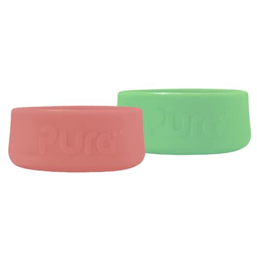 Pura All Silicone Baby Bottle Bumper - Plastic-Free, Dishwasher Safe, Anti-Slip Cover
