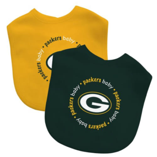 Green Bay Packers Team Color 2-Pack Baby Bibs at the Packers Pro Shop