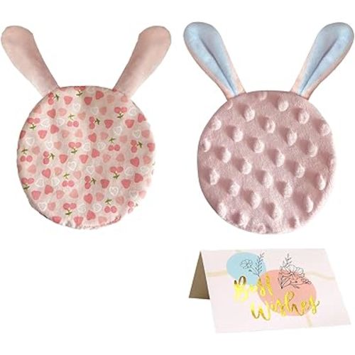 2PCS Scent Bonding NICU Bonding Rabbit Infant or Preemie, Comfort Item for Babies Separated from Caregivers, Helps Ease Separation Anxiety, Hospital Newborn Gifts (Pink)