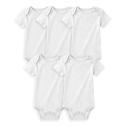 Yoofoss Baby Bodysuits 100% Organic Cotton Baby Short Sleeve Baby Boys Girls Clothes Soft Newborn Infant Romper,5 Pack