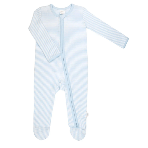 Paty Striped Zipper Footie Sleeper- Blue – Littles on 5th