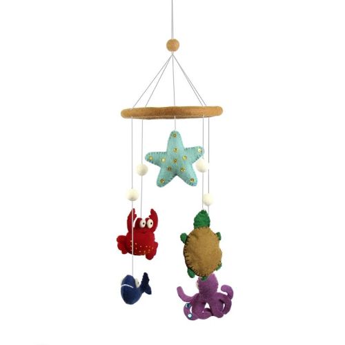 Slickblue 20" Handmade Felt Mobile - Perfect for Nursery or Kids' Room, Available in Multiple Designs