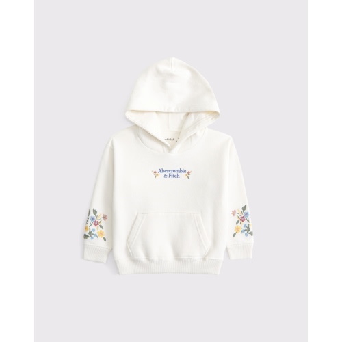 toddler embroidered logo popover hoodie