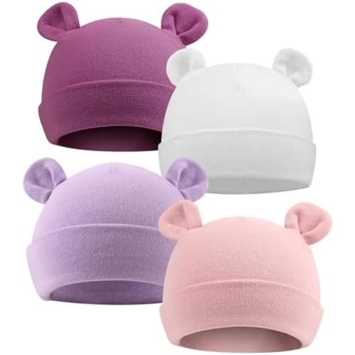 JANGANNSA Baby Newborn Cotton Hat Baby Boys Beanie 0-6Months Infant Girls Hospital Hats