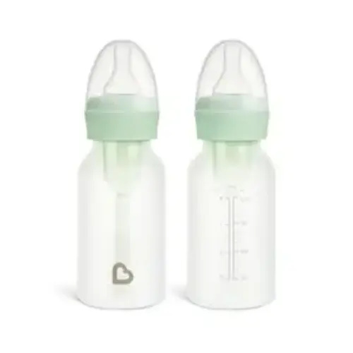 Munchkin Bond Silicone Glass Baby Bottle - Anti-Colic Feeding System with Natural Feel Nipple, 2pk - TikTok Shop