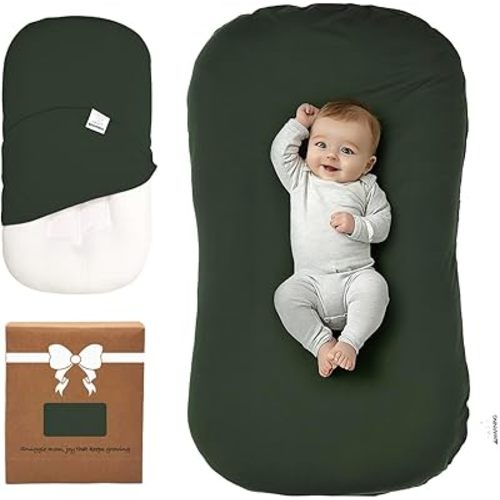 Infant Support Cushion -Baby Support Cushion for Newborn, Oversized for 0-24 Months (36.5*20 inchs), Tummy Time Mat for Home and Travel, Soft Cotton, Supervised Use, Baby Essentials Gift -includ cover