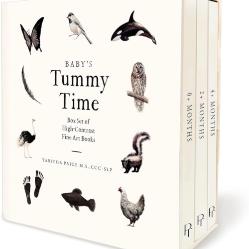 Baby's Tummy Time Book Box Set: A 3-Book Box Set of High-Contrast Art for Visual Stimulation at Tummy Time (Tabitha Paige Children's Book Series)