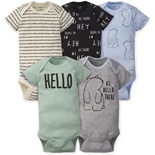 Gerber Baby Boys' 5-Pack Variety Onesies Bodysuits