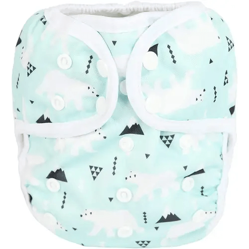 Sigzagor Baby Cloth Diaper Cover Nappy One Size 8lbs to 36lbs (Polar Bear)