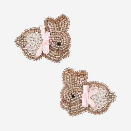 Beaded Bunny Hair Clips - 2 Pack