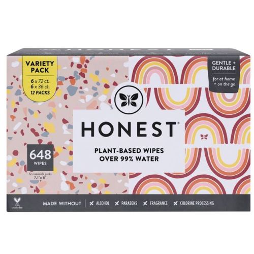 The Honest Company Plant-Based Baby Wipes made with over 99% Water - Variety Pack - 648ct