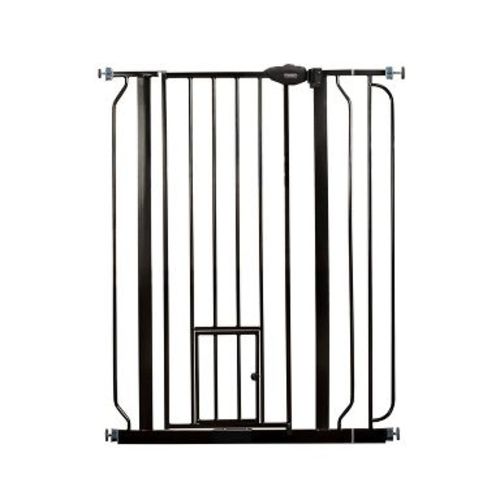 Carlson Pet 36" Extra Tall Gate with Pet Door - Black