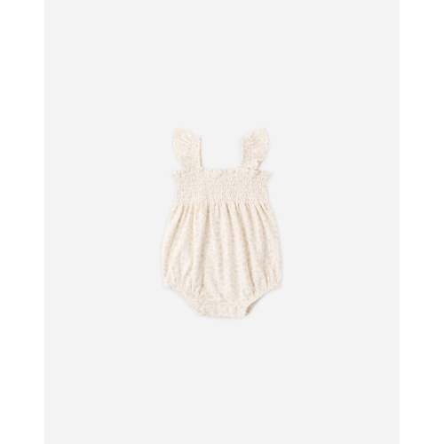 Smocked Ruffle Sleeve Romper Ditsy