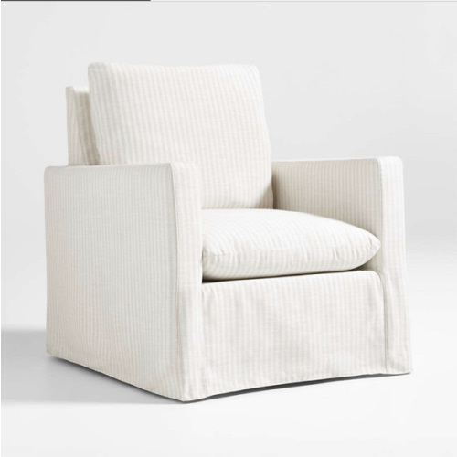 Ever Slipcovered Striped Nursery Glider Chair by Leanne Ford