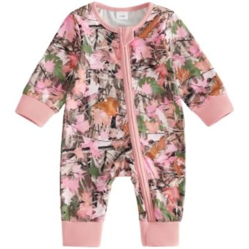 Baby Girl Hunting Outfit Fall Camo Onesie Clothes Romper Jumpsuit