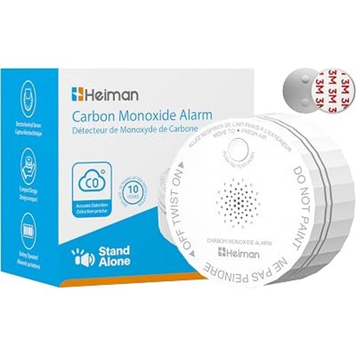 Heiman Carbon Monoxide Detectors, 10-Year Product Life CO Detector, C1-S