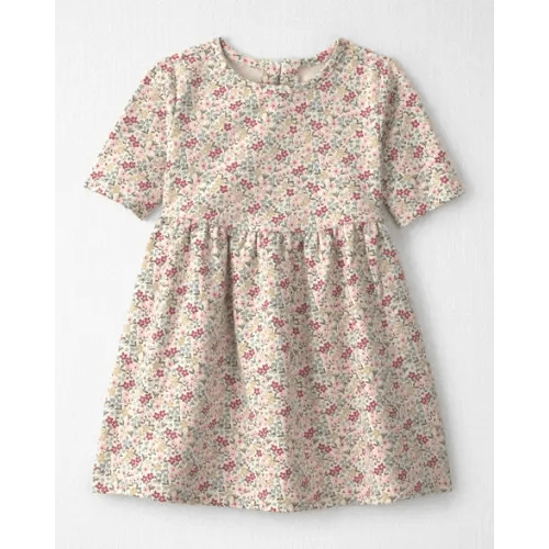 Toddler Girl Organic Cotton French Terry Dress in Floral - Little Planet | Carter's