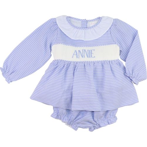 Blue Custom Smocked Diaper Set – Cecil & Lou