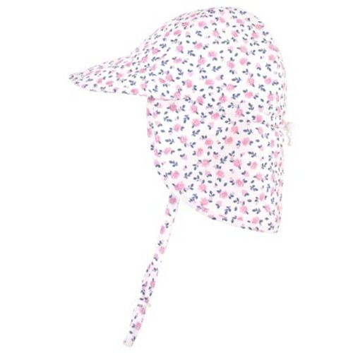 Hudson Baby Infant and Toddler Girl Sun Protection Hat, Berry Floral, 0-6 Months