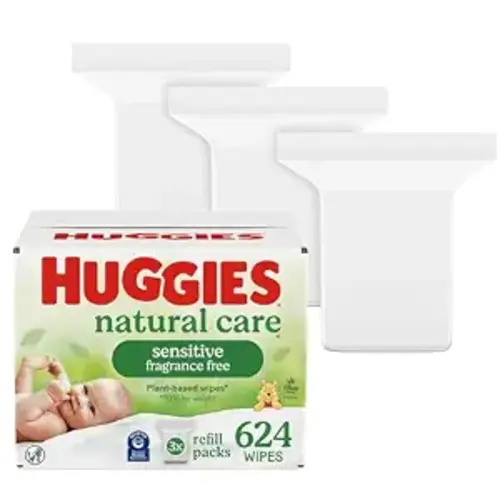 Huggies Natural Care Sensitive Baby Wipes, Unscented, 3 Packs, 624 Wipes