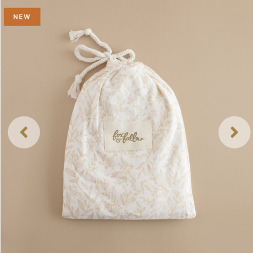 Golden Vines Organic Fitted Bassinet Sheet/Change Pad Cover