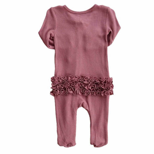 All Bamboo Waffle Zipper Footies