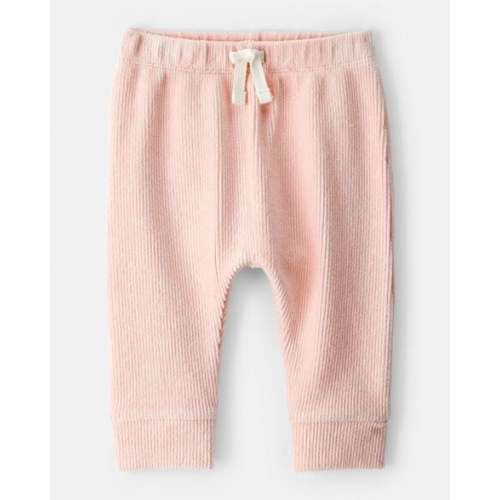 Baby Girl Ribbed Velour Pant - Pink | Carter's