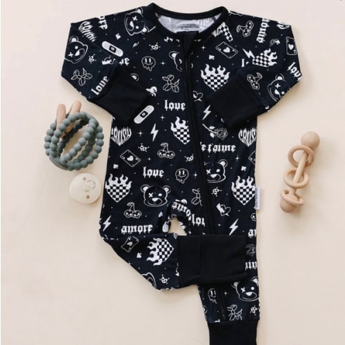 Bamboo Zip Romper | Wild Heart
