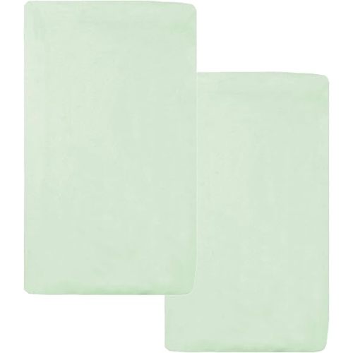 American Baby Company 2 Pack 100% Cotton Knit Fitted 18" x 36" Cradle/Bassinet Sheet - Compatible with Mika Micky Bassinet, Celery, Soft Breathable, for Boys and Girls